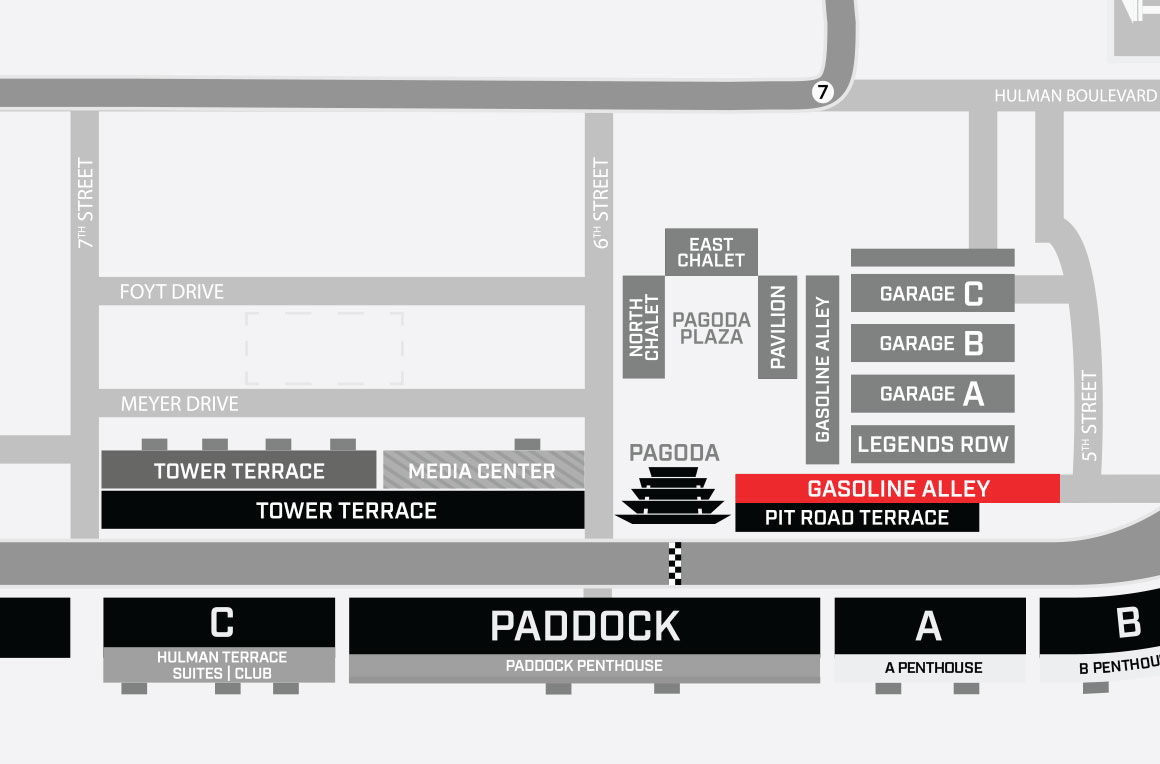 Gasoline Alley Suites Map