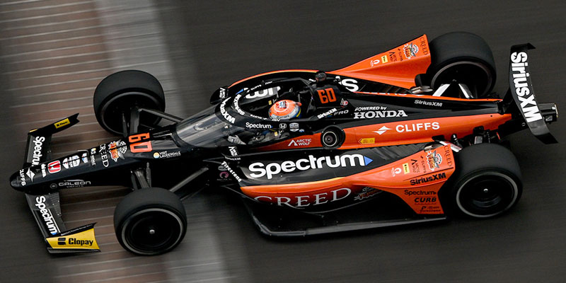 Felix Rosenqvist crosses the Yard of Bricks