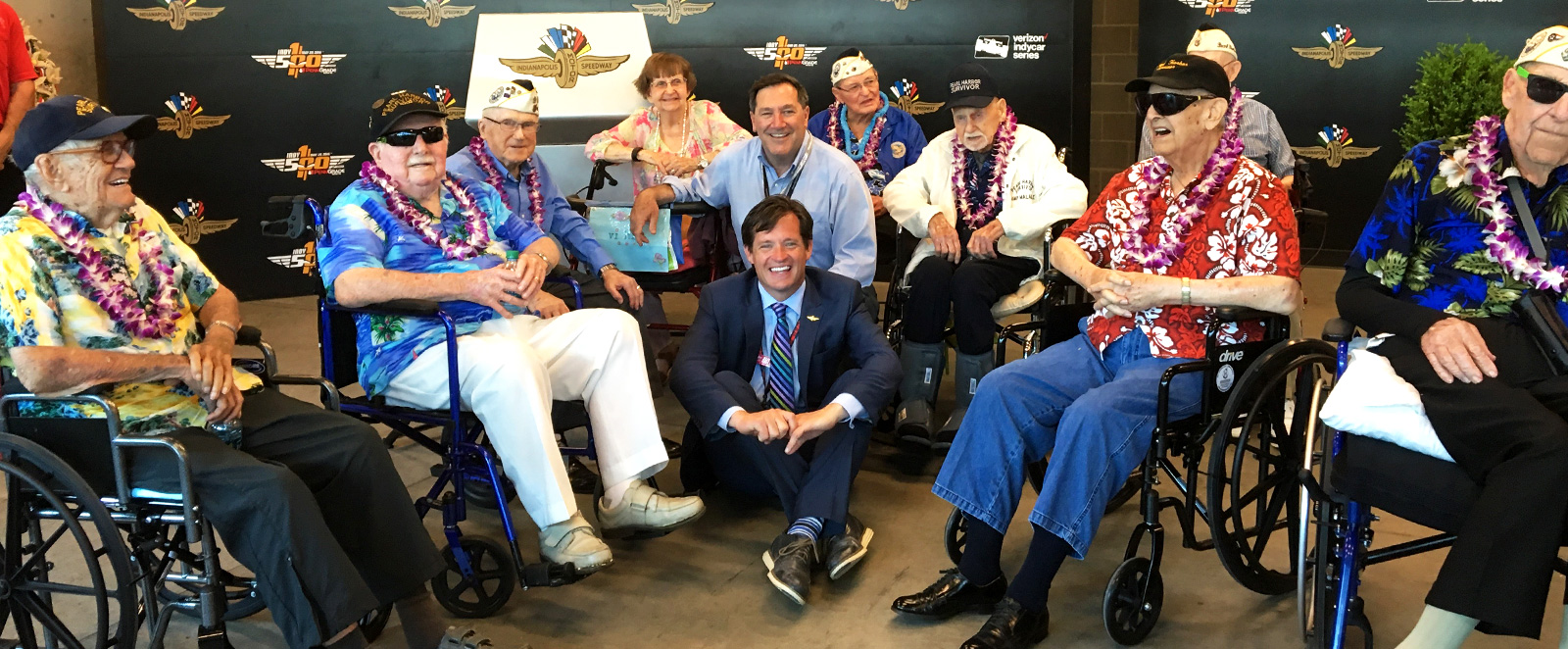 Doug Boles and Senator Donnelly with Pearl Harbor Survivors 
